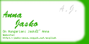 anna jasko business card